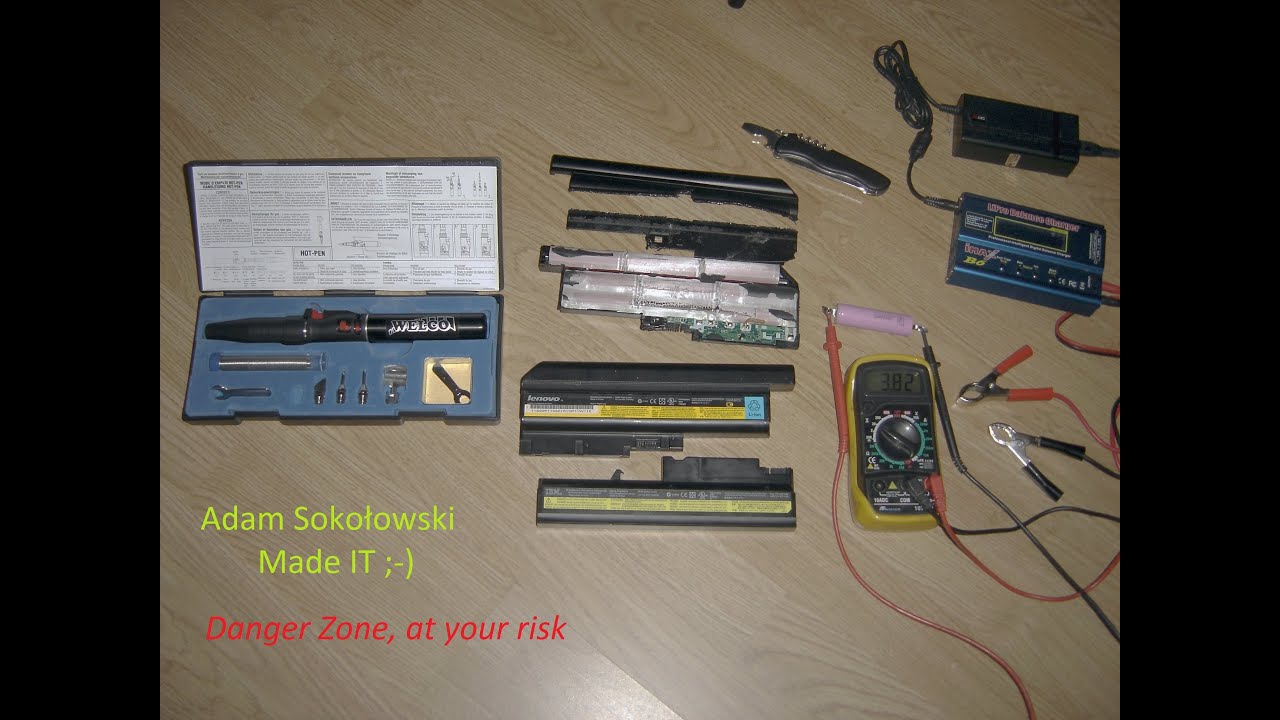 JAK ROZEBRAĆ ZREGENEROWAĆ BATERIĘ OD LAPTOPA - by ADAM