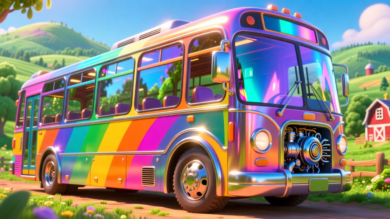 Race the Big Farm Bus 🚍🌾 | Fun Learning Adventure for Kids | Numbers & Animals