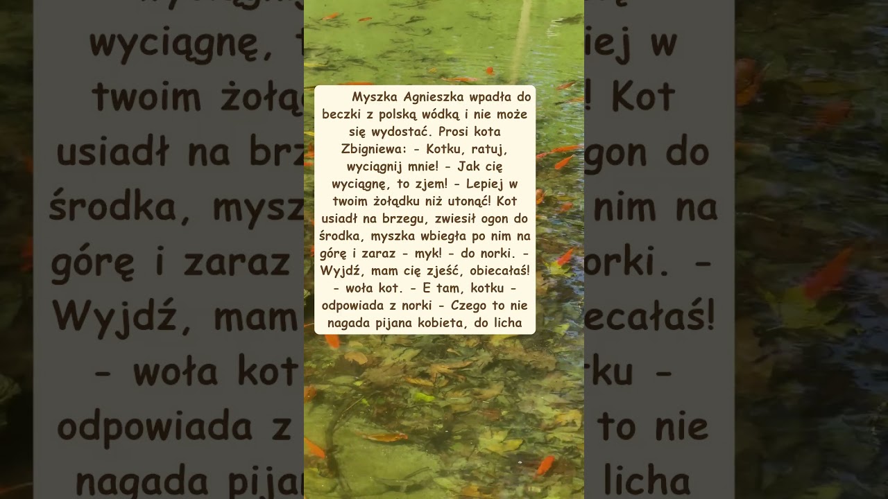 Sprytna myszka oszukała kota - zabawna historia o pijaku i obietnicach
