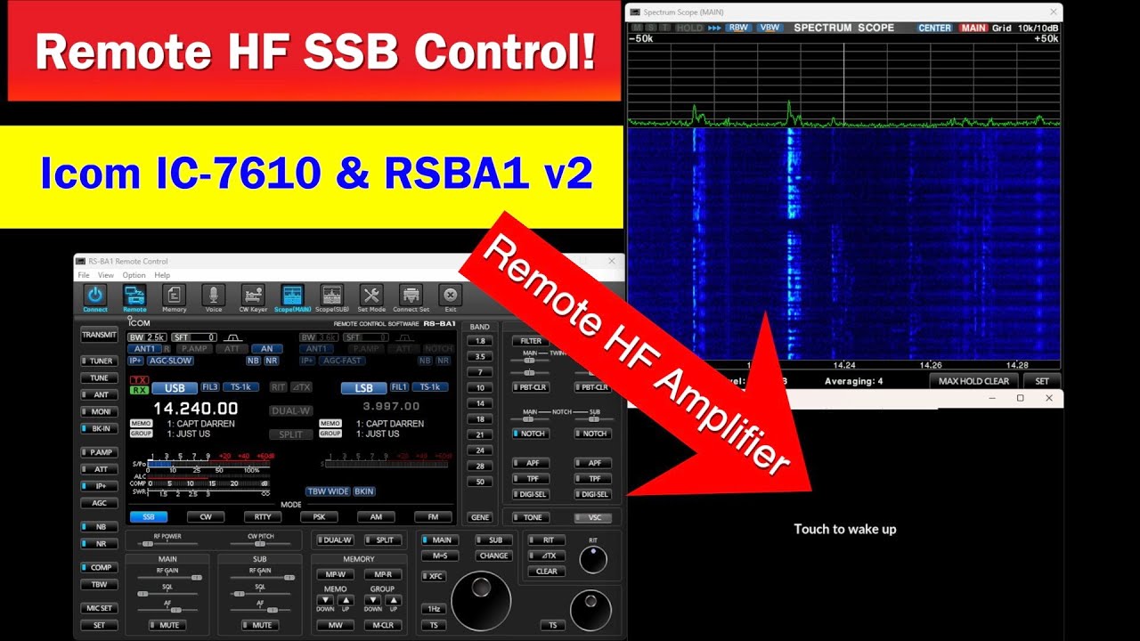 Remote Icom IC-7610 | Icom RSBA1 v2 | RF2K-S Amplifier | POTA Contact | Remote Control HF Operations