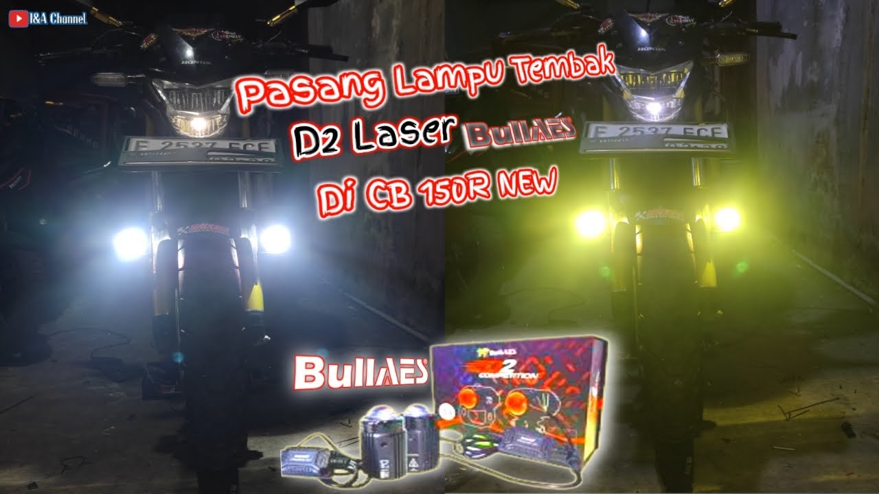 Pasang Lampu Tembak D2 Laser Bullaes di CB 150R NEW