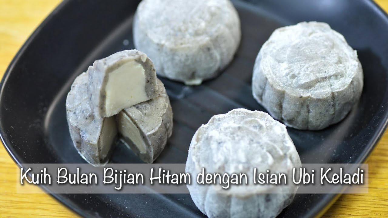 Kuih Bulan Bijian Hitam Tanpa Oven