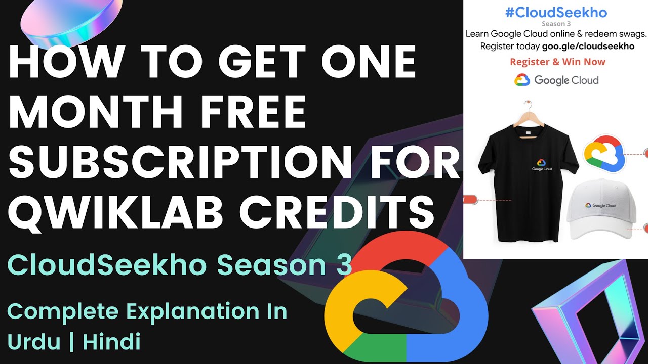 How To Get Qwiklab Monthly Subscription Account | Qwiklab Free Credits 2021 | #CloudSeekho Season 3