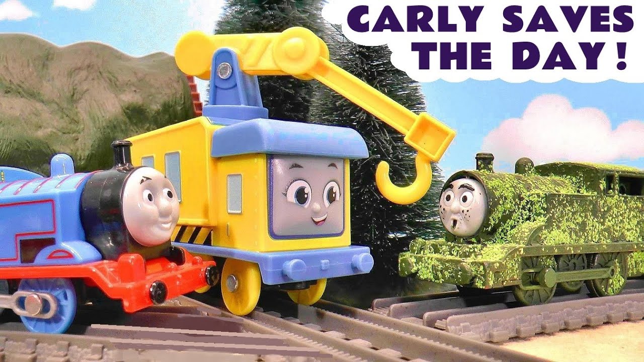 Fun All Engines Go Toy Train Story - Carly Saves The Day