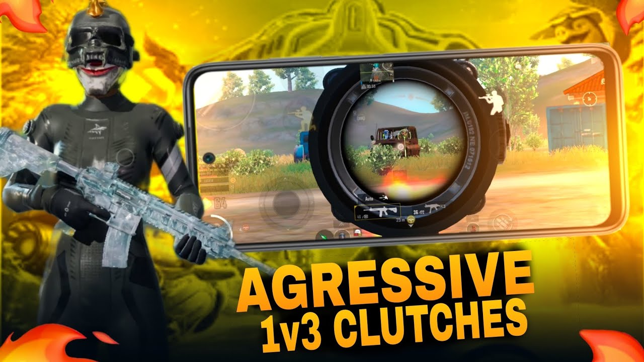BGMI 4.1 update AGRESSIVE 1V3 CLUTCHES video 14 kills