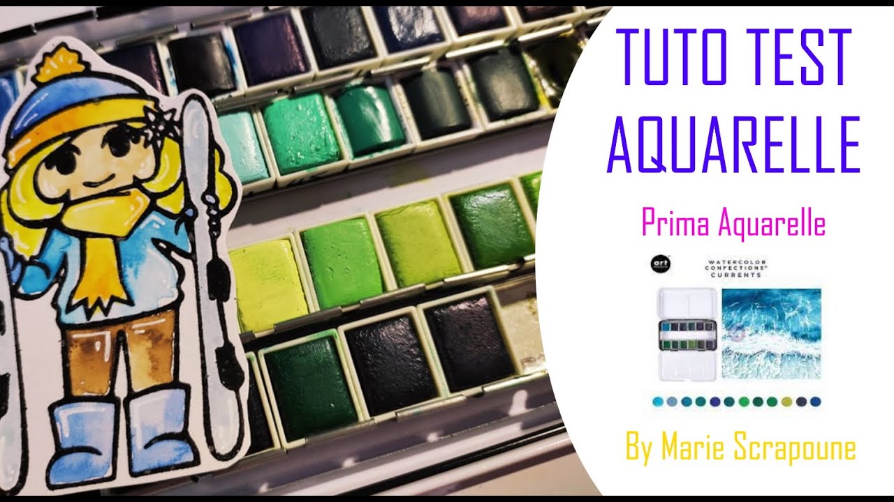 SCRAPBOOKING TUTO TEST aquarelle prima Spécial débutant Facile & Rapide SCRAPBOOKING