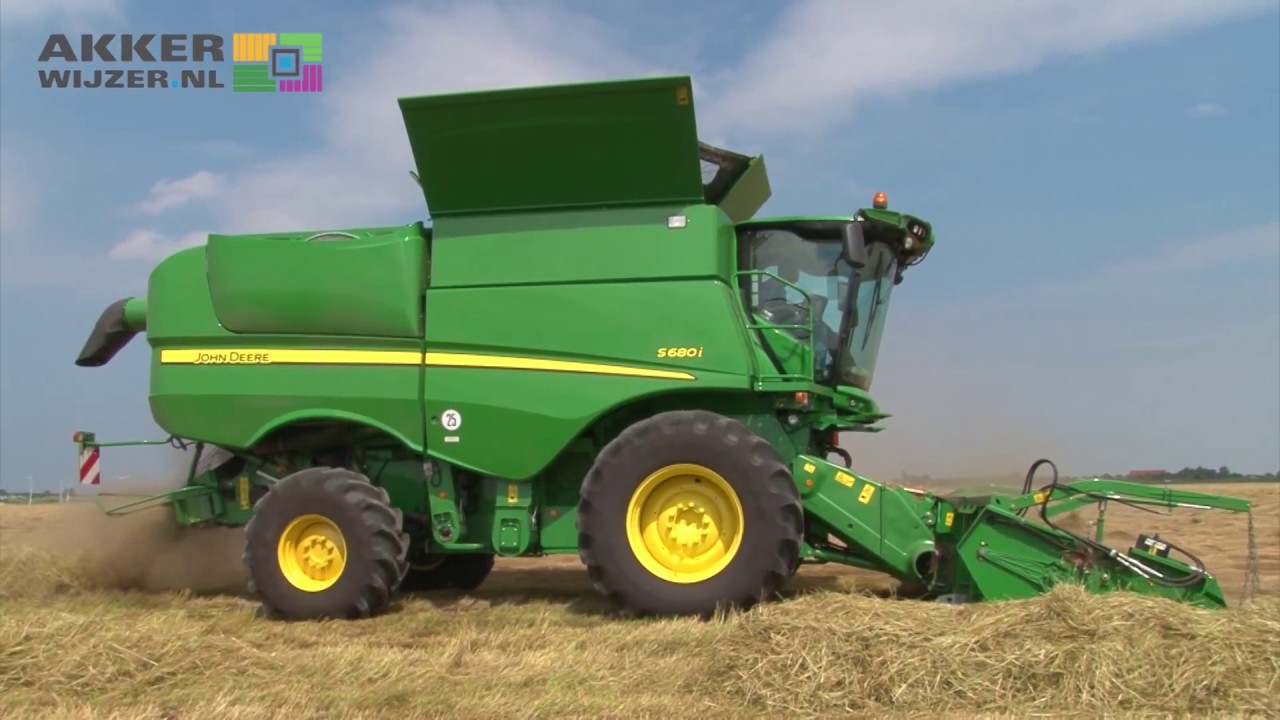 John Deere S680i  Graszaad oogsten op Schouwen-Duiveland Trekkerweb