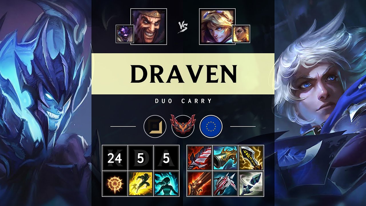 Draven ADC vs Ezreal: Triple Kill, Legendary - EUW Grandmaster Patch 14.20