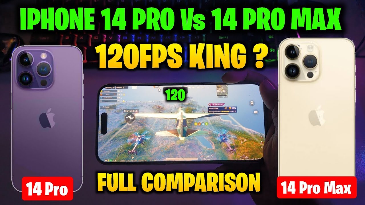 iPhone 14 Pro vs 14 Pro Max 120FPS Test | Full Comparison, BGMI Performance, Battery & Heating