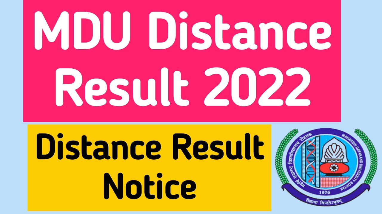Mdu Distance Result Notice 2022 | Mdu distance result 2022 | mdu dde result 2022 | mdu code result