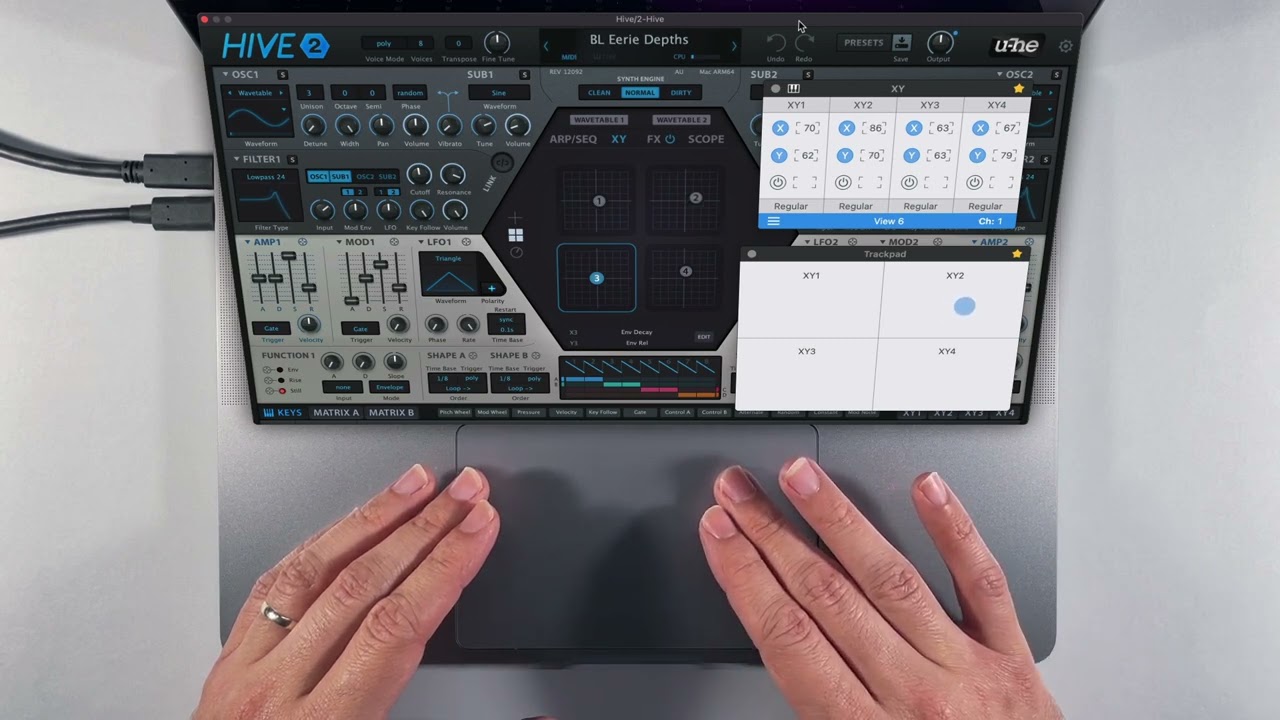 Creating Ambient Textures with a Trackpad in Hive 2