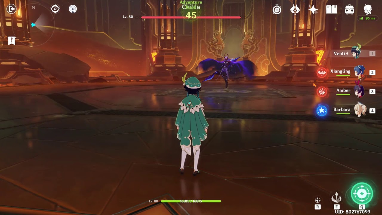 C0 Venti vs Childe (Tartaglia) Boss Fight - Genshin Impact