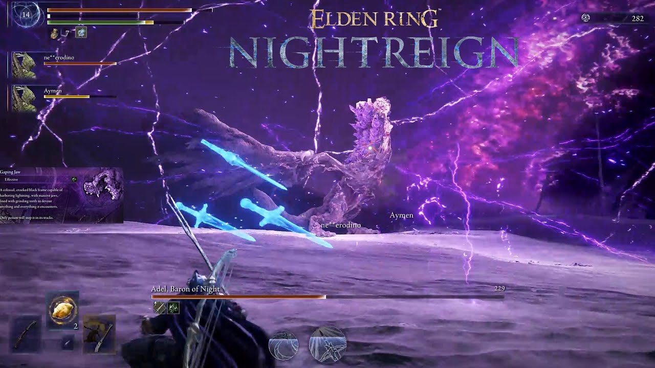 Everdark Sovereign Gaping Jaw Epic Boss Fight - Elden Ring Nightreign