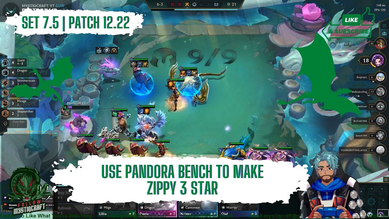 Use Pandora Bench To Make 3 Star Zippy | TFT Set 7.5
