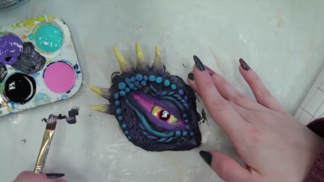 November Teen Craft - Air Dry Clay Dragon Eye