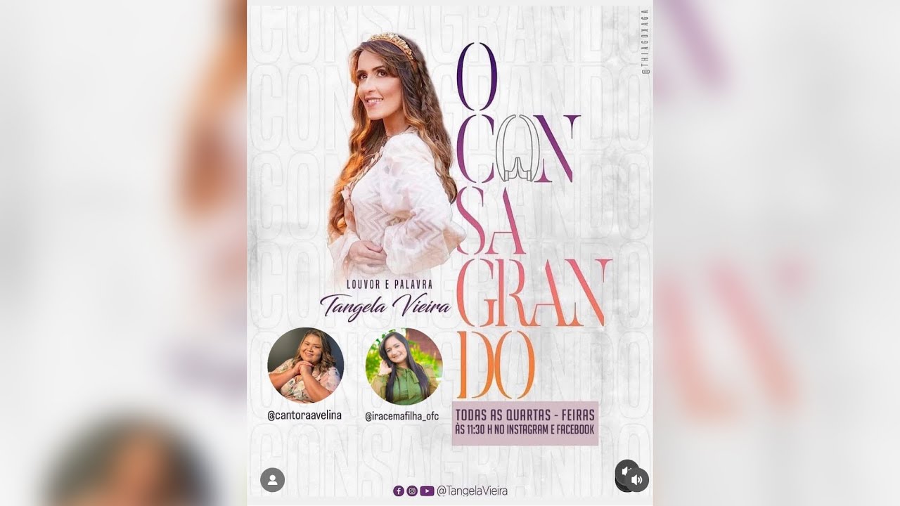 O Consagrando #42 #tangelavieira testemunho Cantora Avelina e Pra. Iracema Filha.