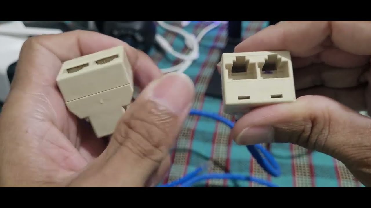 Como ligar 2 câmeras com cabo de rede utilizando o adaptador duplicador de forma correta.