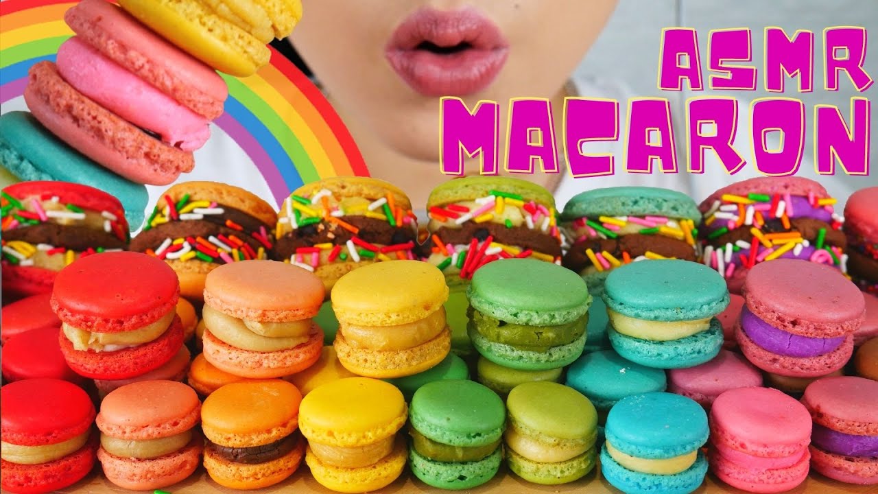 ASMR MACARON PELANGI | CRUNCHY CHEWY EATING SOUNDS | ASMR INDONESIA | NO TALKING