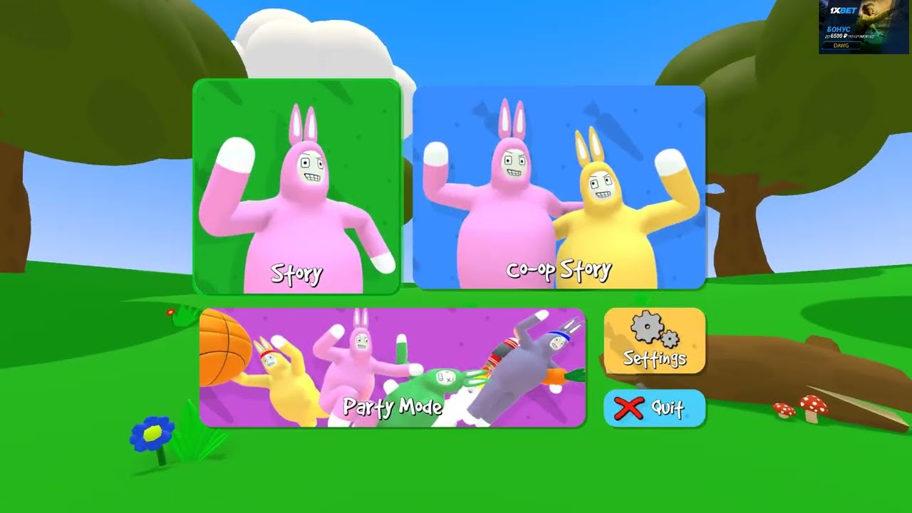 DAWG И DOBRIY_DAN ИГРАЮТ В SUPER BUNNY MAN (31.07.2019)