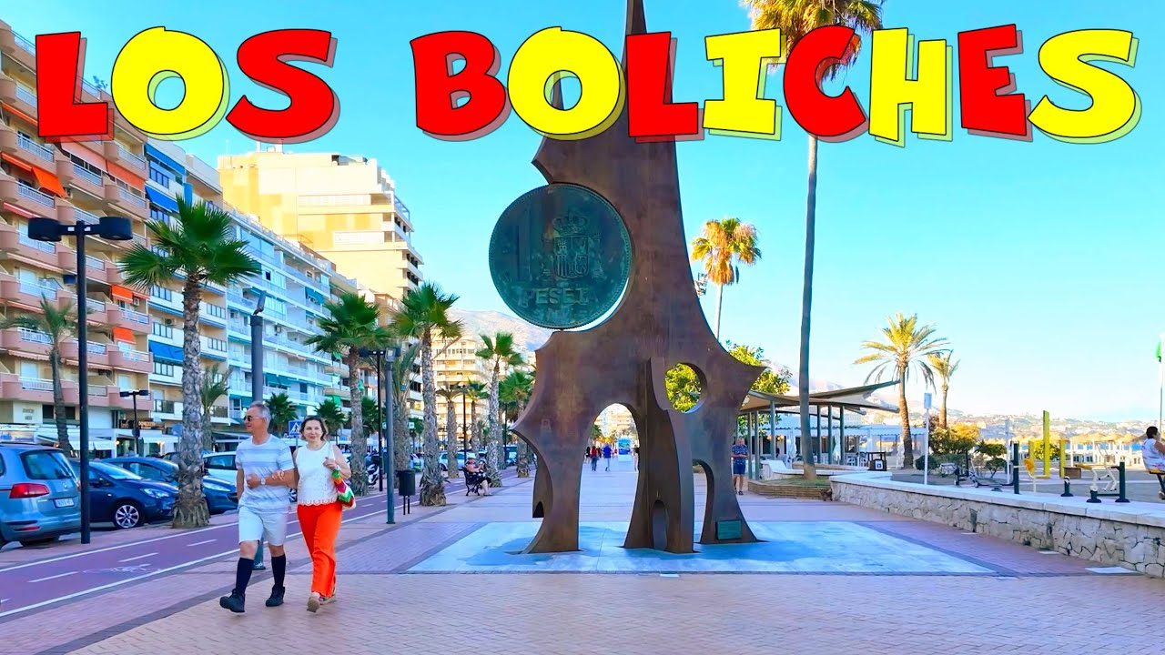 Los Boliches Fuengirola (Malaga Spain) Relaxing Walking Tour [4K 60FPS] Latest Update