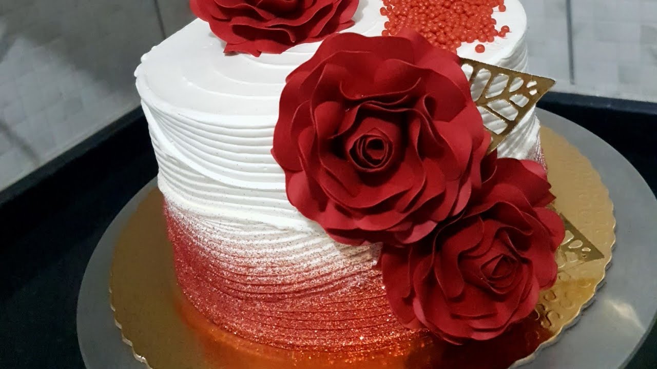 WAVE CAKE COM GLITER VERMELHO | ATELIÊ DOCE - LIDIANE OLIVEIRA