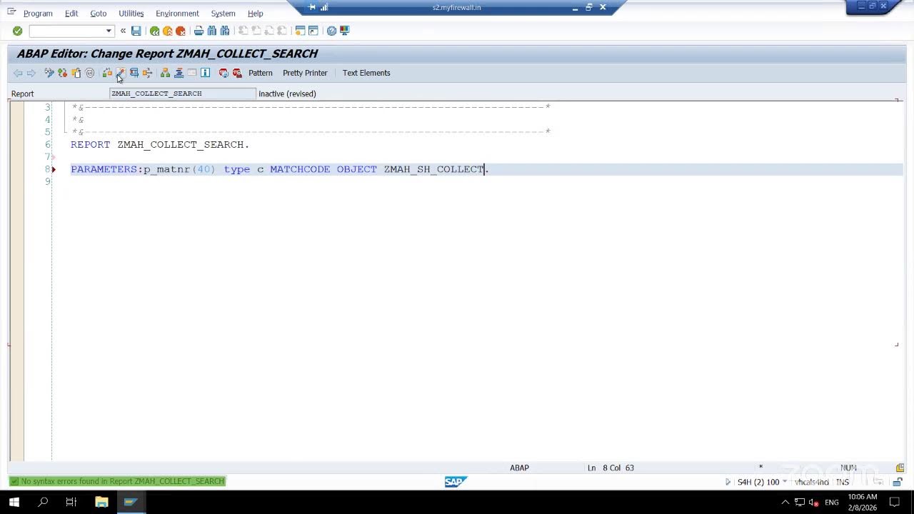 SAP ABAP Batch Dec -08-Feb-2026