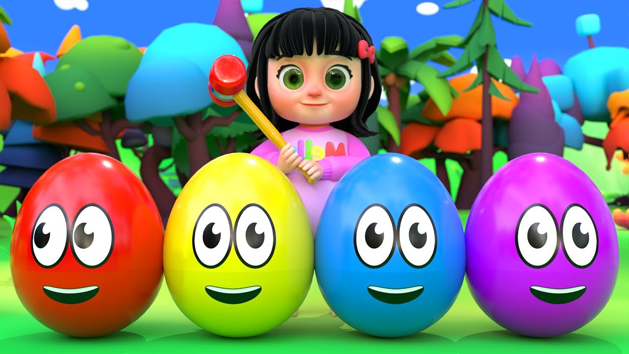 Baby 5 Color Eggs Song! | Melly Nursery Rhymes & Kids Songs