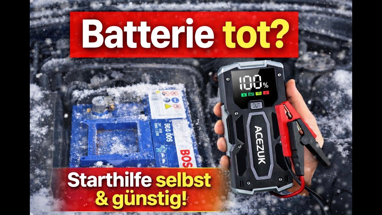 Leere Autobatterie? Dieses Teil ersetzt Pannendienst & Starthilfe - ACEZUK Starthilfeger&auml;t im Test