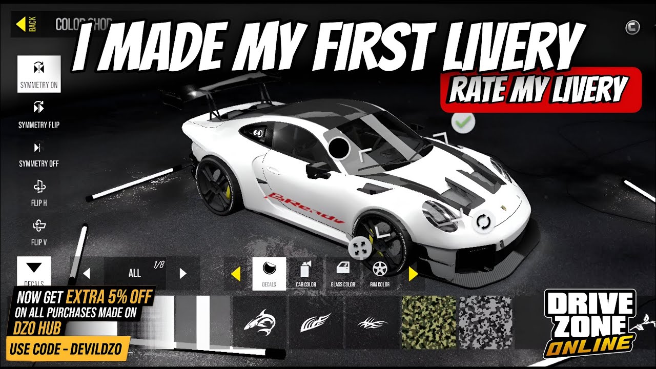 Drive Zone Online: I Made My First Livery | Livery Tutorial | Simple Livery !! @DriveZoneOnline 