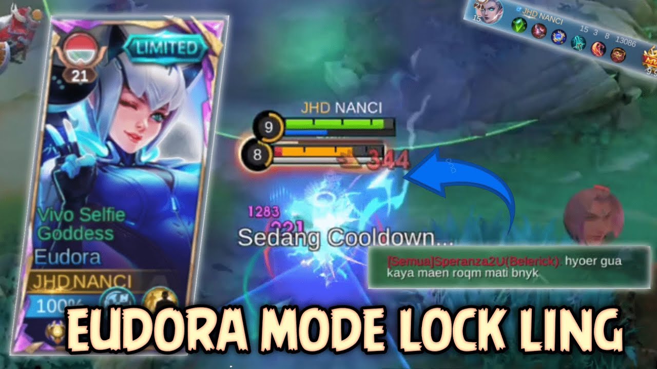 EUDORA MODE LOCK LING SAMPE DIKATAIN SAMA TIM NYA!! || MOBILE LEGENDS