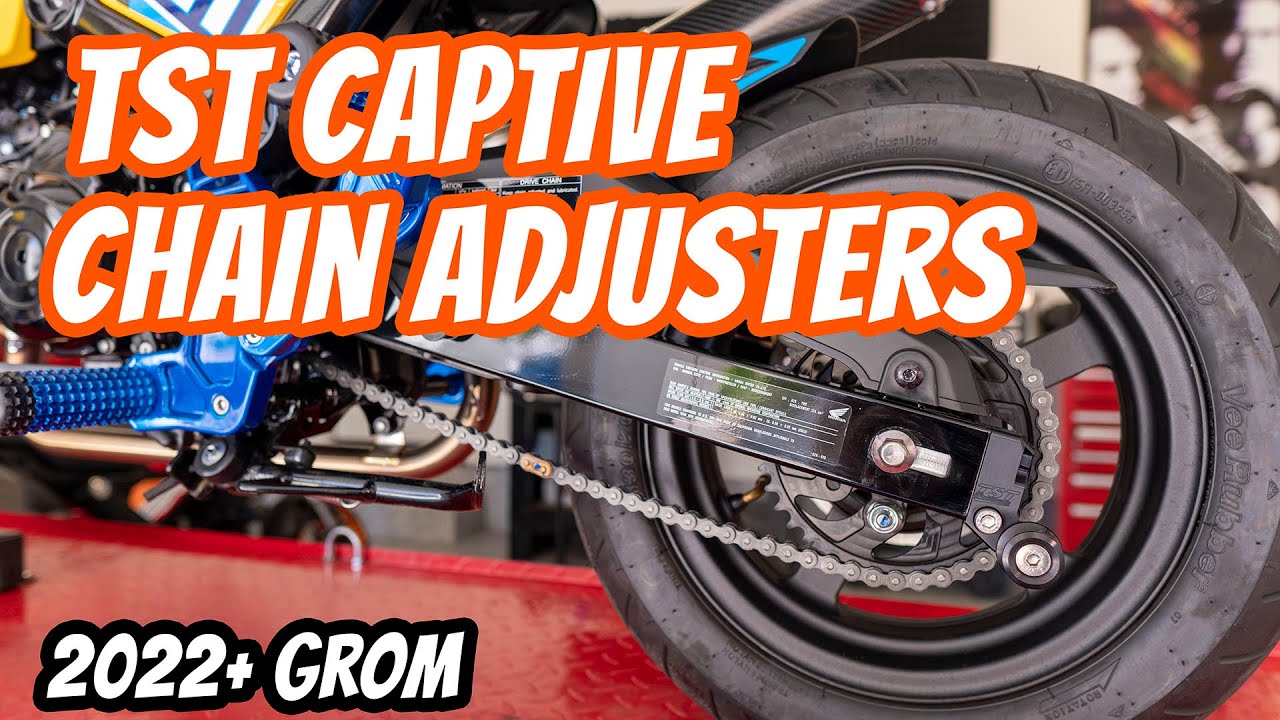 TST Industries Captive Chain Adjusters for the 2022+ Honda Grom
