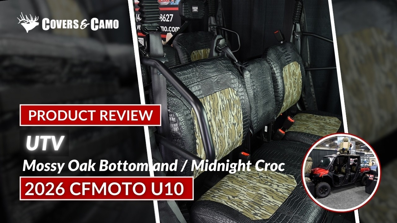 UTV Seat Covers | 2026 CFMOTO U10 Pro XL | Alligator-Bottomland Seat Covers | Covers & Camo