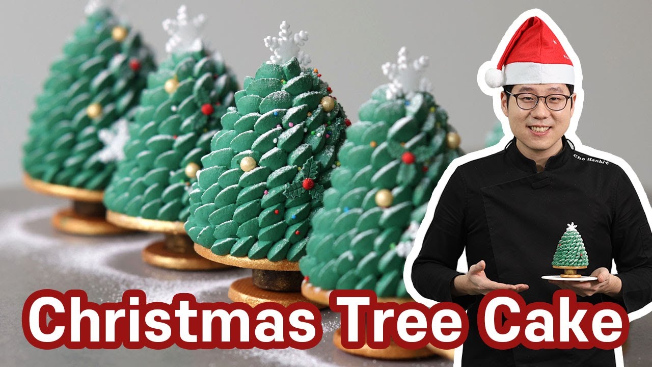 Perfect Christmas Tree Cake | Looks like a real Christmas Tree | Christmas Petit G&acirc;teau