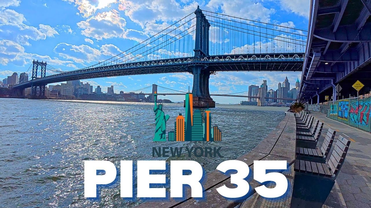 Pier 35 NYC 🌉  Walking Tour New York City 🚶‍♂️Manhattan Bridge 🌁 Shuru Say 🎥