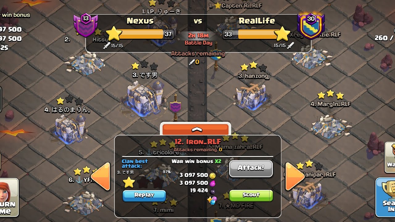 Clan War League 2026〜March season 〜 day2 (Clash of Clans)