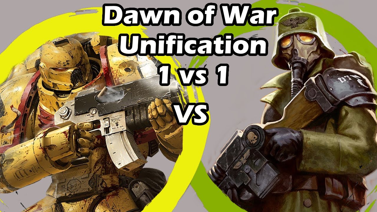 Dawn of War Unification: 1 vs 1 Imperial Fists (GabPR) vs Death Korps of Krieg (side)