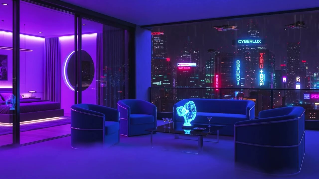 Rainy Neon Streets — Lofi Hip Hop | Study, Sleep, Relax, Vol.8