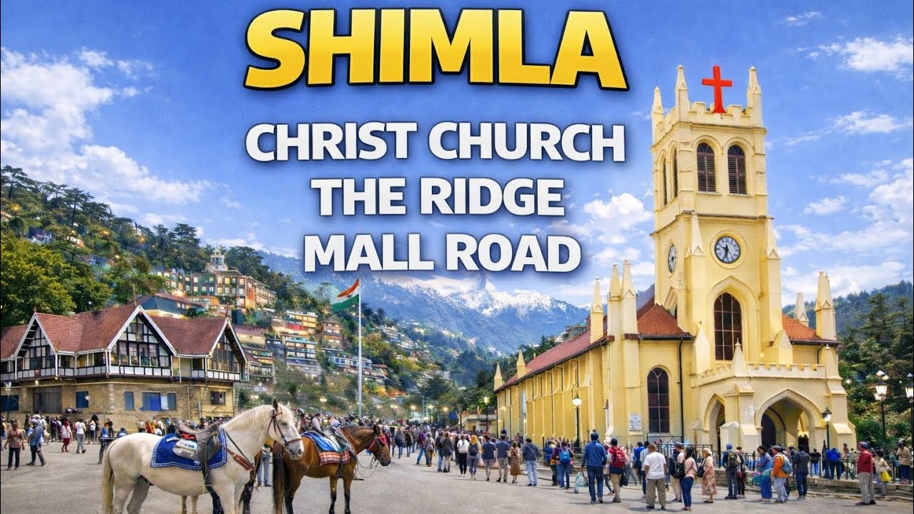 Shimla Mall Road Walk | Christ Church & The Ridge | Shimla City Tour #shimla #himachal #citywalk 