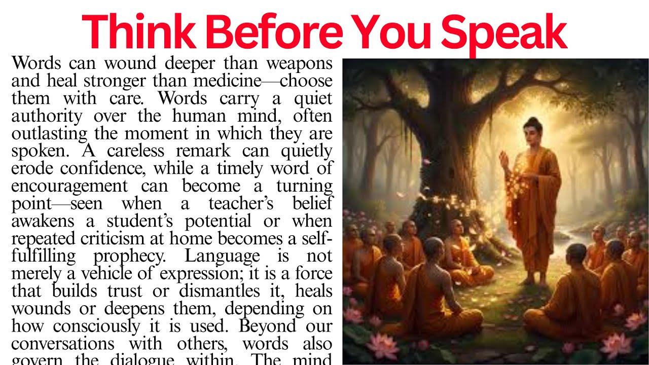 Power of Words | How Words Influence Mind & Destiny | Think Before You Speak | Comprehension Passage
