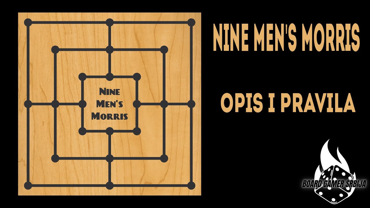 Nine Men's Morris/Mills/Mlin - Opis i pravila (apstraktna strategija za 2 igrača)
