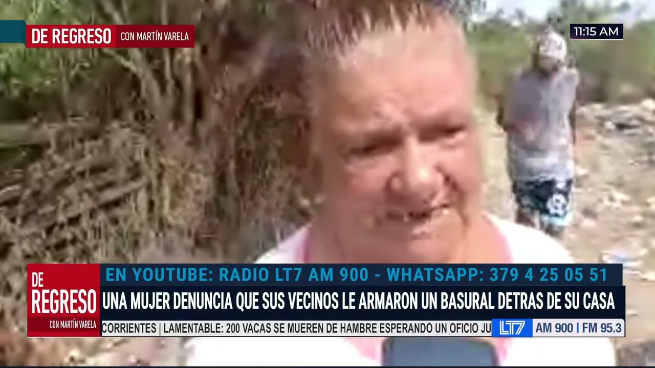 Una mujer denuncia que sus vecinos armaron un basural detrás de su casa
