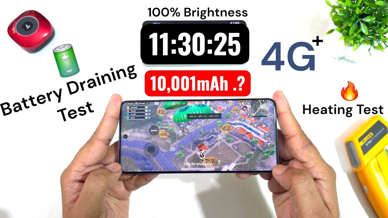 Realme P4 Power 10001mAh Battery Draining Test Using 4G Gaming 🔥🔥🔥 #realmep4power 