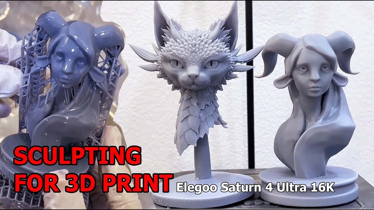 Quick Sculpt & 3D Print Test – Elegoo Saturn 4 Ultra 16K