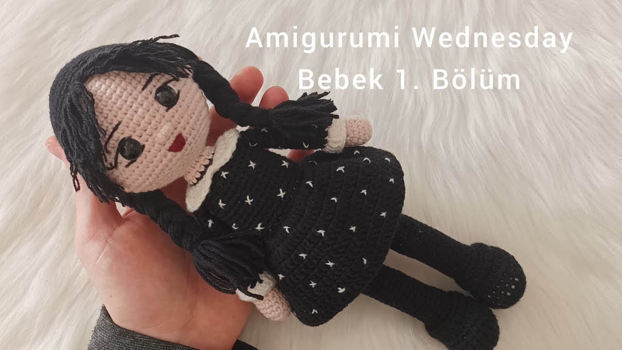 AMiGURUMİ WEDNESDAY BEBEK 1. BÖLÜM (Ayak, Bacak, Gövde Yapımı)#wednesday #part 1