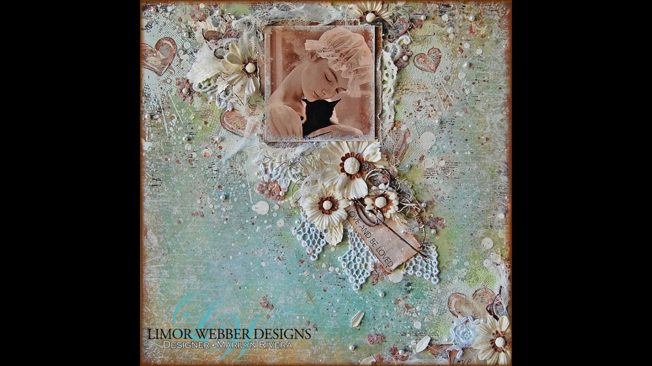Shabby Chic-Mixed Media Scrapbooking layout