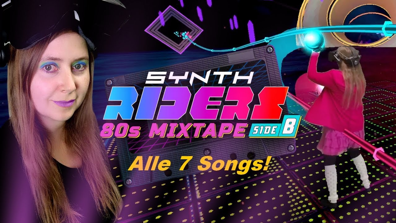 Synth Riders: 80s Mixtape - Side B 💜 Alle 7 Songs [ LIV | Mixed Reality | Pimax 8K X]