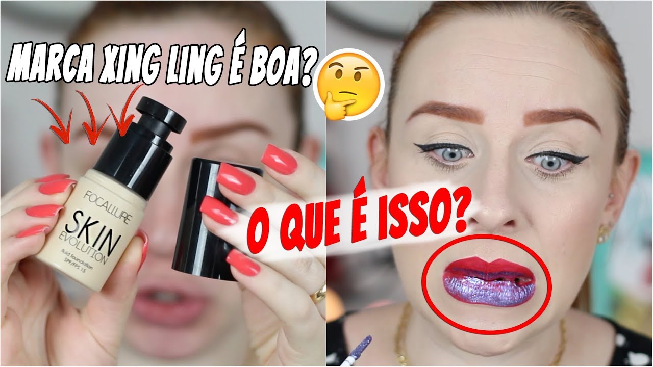 TESTEI UMA MAQUIAGEM DA CHINA E NÃO ACREDITEI NO RESULTADO 😱 | #MakeDaPexinxa Focallure