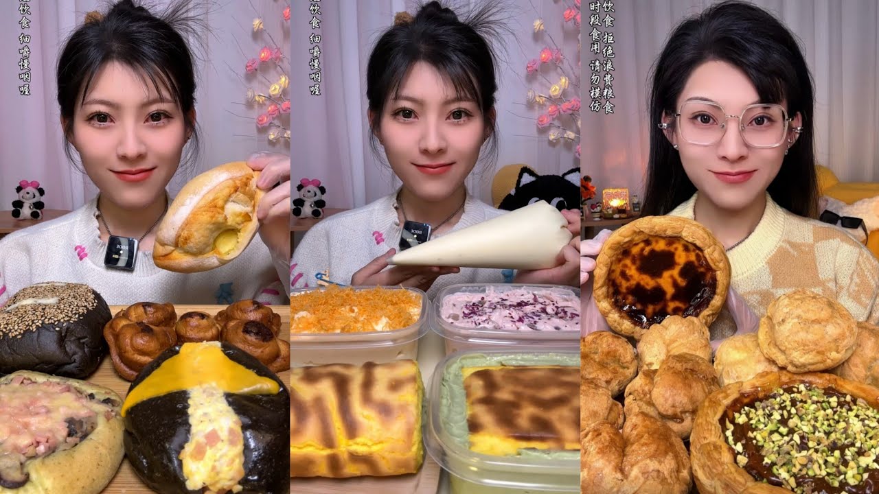 ASMR] Dessert Mukbang🎂🍦🍰🍮 (Creamy Crepe Cakes) 디저트 먹방 |Eating Sounds#cake #asmrcake #asmrcake