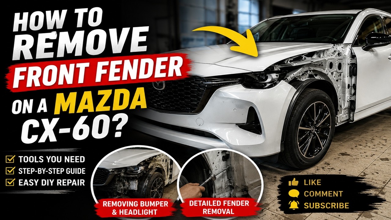 How to remove the front fender of a Mazda CX 60?