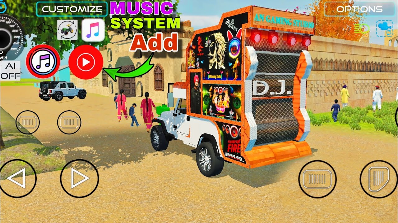 ट्रैक्टर में लोडिंग DJ से 😀गाने कैसे बजाए 🤩 Indian Vehicles Simulator 3d ||सभी Dj बजेगा🎛️🎵🎶